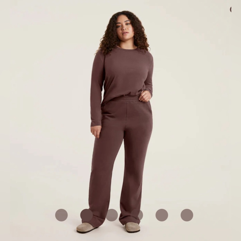nuuds Wide Leg Pants in Brown